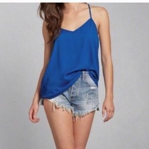 ABERCROMBIE & FITCH blue strappy tank